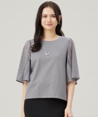 集英社HAPPY PLUS STORE自由区（ジユウク）/【洗える】レースエッジフレアスリーブ トップス