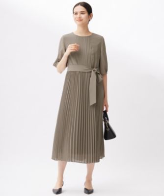 【美品】自由区　シフォンワンピース 40 自由区(ジユウク)の【セレモニー・オケージョン】シフォンプリーツ