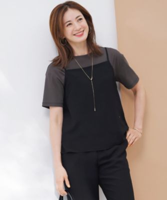 23区 S(ニジュウサンク エス)の【速乾性/汗じみ防止】半袖 クロップド