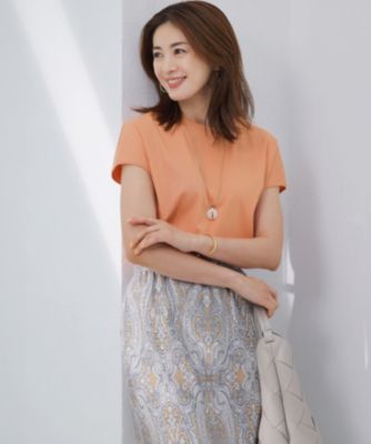 23区 L(ニジュウサンク エル)の【汗じみ防止/速乾性】フレンチスリーブ