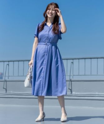集英社HAPPY PLUS STOREany SiS（エニィスィス）/【接触冷感・UVカット・速乾】スムージーポリエステル シャツワンピース