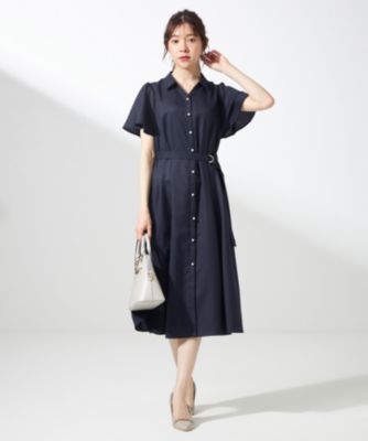 集英社HAPPY PLUS STOREany SiS（エニィスィス）/【接触冷感・UVカット・速乾】スムージーポリエステル シャツワンピース
