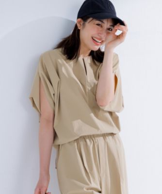 2024✨Beige, ベイジ YANN ブラウス 半袖 ギャザー ブラック 4