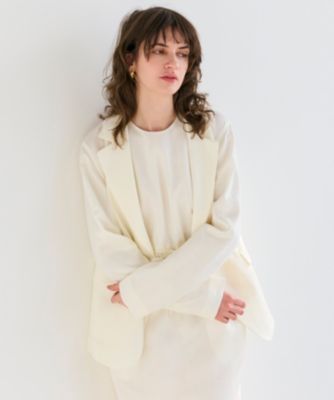 【洗える】BERGAMOT / ウォッシャブルリネンバックドロストジャケット