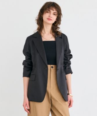 集英社HAPPY PLUS STOREBEIGE，（ベイジ）/【洗える】BERGAMOT / ウォッシャブルリネンバックドロストジャケット