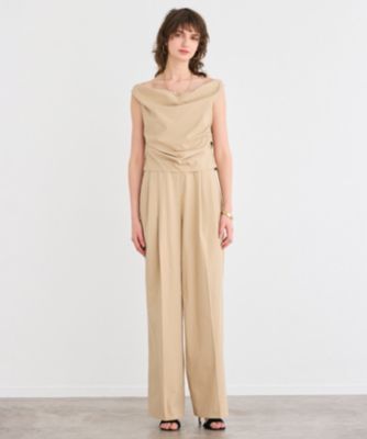 集英社HAPPY PLUS STOREBEIGE，（ベイジ）/【接触冷感/UVカット/洗える・anan 2451号掲載】YANN / オフショルダーオールインワン