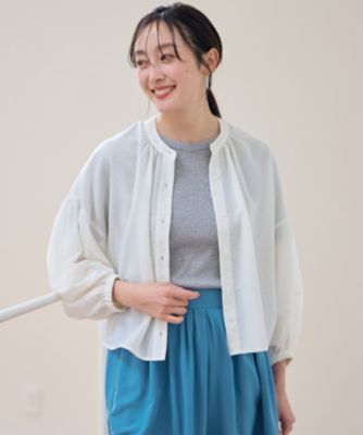 集英社HAPPY PLUS STOREany FAM（エニィファム）/【洗濯機可】シアーテックリネンギャザーブラウス