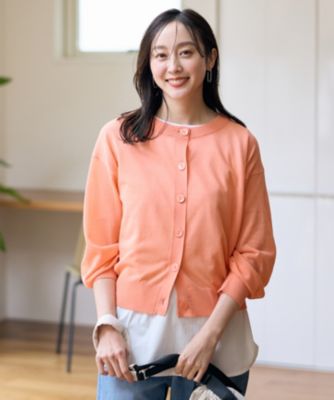 集英社HAPPY PLUS STOREany FAM（エニィファム）/【洗濯機可/アンチピリング/接触冷感】シアークルーネックカーディガン