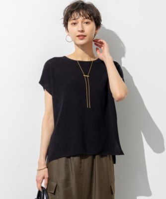 集英社HAPPY PLUS STORE23区 L（ニジュウサンク エル）/【洗える】シャイニーシアー オーバーサイズ ニット