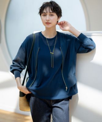 23区(ニジュウサンク)の【洗える】ライトシアーニット ブルゾン