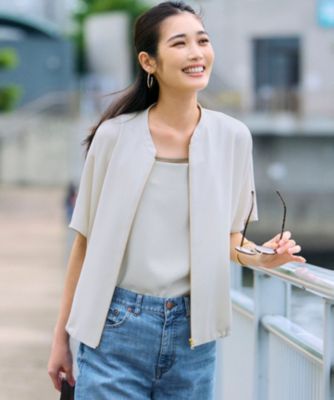 洗える】ストレッチジョーゼット レイヤー カットソー （カットソー