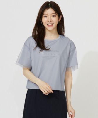 集英社HAPPY PLUS STOREany SiS（エニィスィス）/【洗える】シアーチュールロゴ Tシャツ