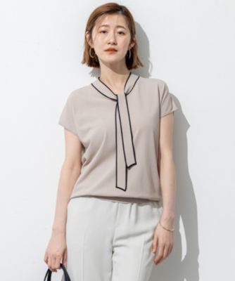 集英社HAPPY PLUS STORE23区 S（ニジュウサンク エス）/【洗える】レーヨンポリエステルストレッチ ボウタイ ニット