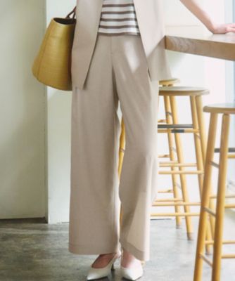 集英社HAPPY PLUS STORE23区（ニジュウサンク）/【洗える】トリアセスラブストレッチ ワイド パンツ