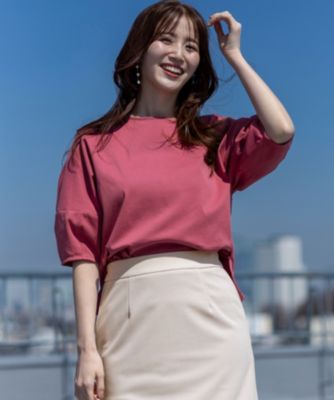 集英社HAPPY PLUS STOREany SiS（エニィスィス）/【撥水・汗ジミ防止・UVケア・洗える】スーピマスムース クロップド Tシャツ