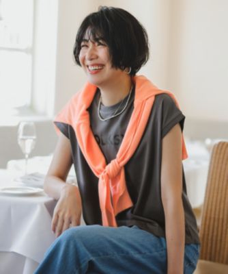 集英社HAPPY PLUS STOREany FAM（エニィファム）/【洗濯機可/接触冷感】グリッタープリントロゴＴシャツ