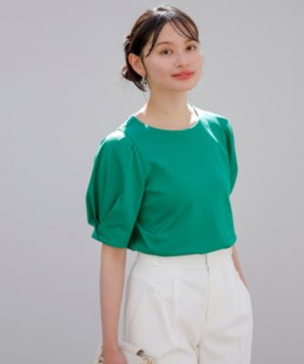 集英社HAPPY PLUS STOREany SiS（エニィスィス）/【撥水・汗ジミ防止・UVケア・洗える】スーピマスムース 袖タック Tシャツ