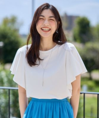 集英社HAPPY PLUS STOREany FAM（エニィファム）/【洗濯機可/接触冷感/UVケア】ソロナフリルスリーブプルオーバー