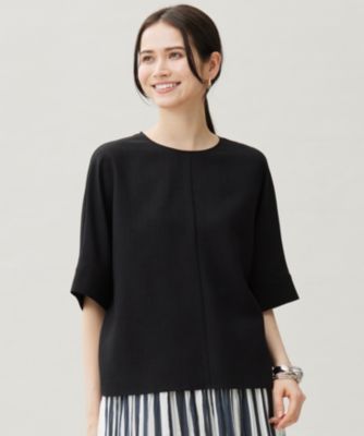 集英社HAPPY PLUS STORE自由区（ジユウク）/【セットアップ対応・接触冷感・UVカット・洗える】ライトリネンライク Tブラウス