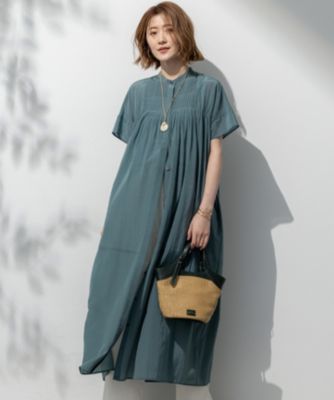 売約済み　プランテーション　ワンピース/PL43FH062 23区(ニジュウサンク)の【接触冷感/速乾性/洗える】エアリーブライト