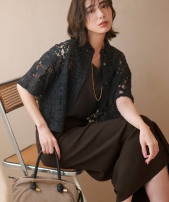 美品　23区　SLOW モチーフレース　シャツ 洗える】レース ブラウス / 23区 | ファッション通販 【公式通販