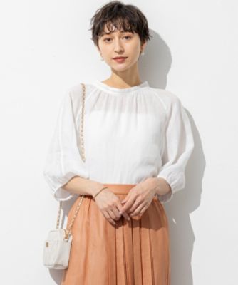 集英社HAPPY PLUS STORE23区 S（ニジュウサンク エス）/【洗える】LIBECOリネン ボリュームスリーブ ブラウス