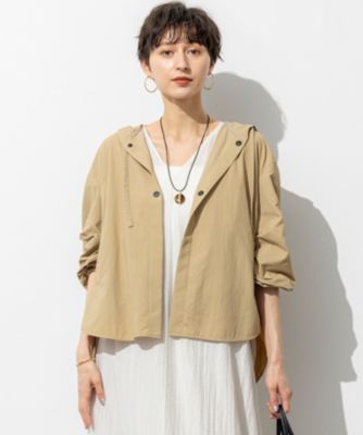 美品 23区 ソフトナイロンタフタ 春ブルゾン ジャケット 23区(ニジュウサンク)の【SLOW/一部店舗限定】UVカット/撥水