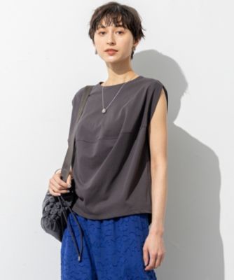 集英社HAPPY PLUS STORE23区 L（ニジュウサンク エル）/【SLOW/一部店舗限定】ライトツイストコットン 切り替えデザイン Tシャツ
