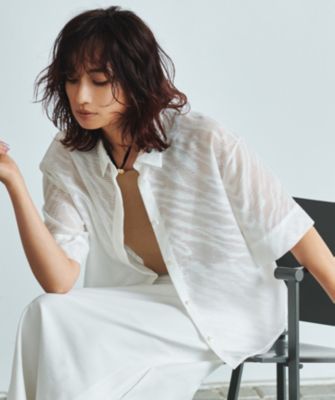 【ICB アイシービー】シルキーツイル クロップドシャツ/美品/光沢/ブラック ICB ブラウス シャツ 「WEB限定・洗える」 シルキーツイル