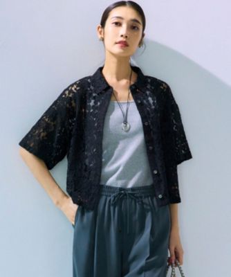 集英社HAPPY PLUS STORE23区 S（ニジュウサンク エス）/【SLOW/一部店舗限定】モチーフレース シャツ
