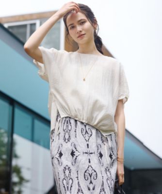 集英社HAPPY PLUS STORE23区 S（ニジュウサンク エス）/【SLOW/一部店舗限定】ナチュラルピケワッシャー ブラウス