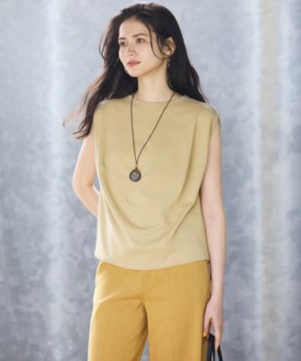 集英社HAPPY PLUS STORE23区 S（ニジュウサンク エス）/【SLOW/一部店舗限定】ライトツイストコットン 切り替えデザイン Tシャツ