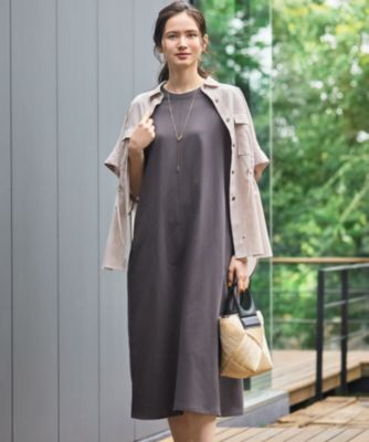 集英社HAPPY PLUS STORE23区 L（ニジュウサンク エル）/【SLOW/一部店舗限定】MVSコットン T ワンピース