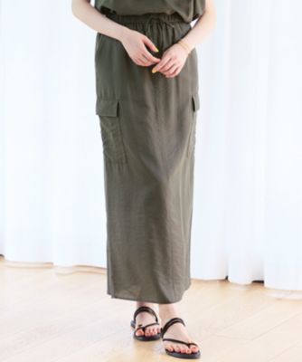 集英社HAPPY PLUS STORE23区 L（ニジュウサンク エル）/【SLOW/一部店舗限定】ブライトヴィンテージクロス Iライン スカート