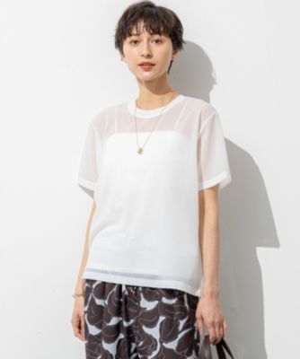 Sandro - ❤️Sandro23新作新品　半袖　白　シースルーシャツ　ブラウス Sandro - ❤️Sandro23新作新品 半袖 白 シースルーシャツ