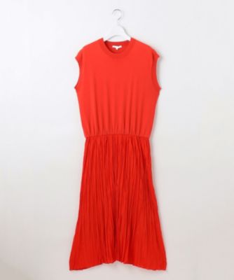 ジョーゼットプリーツコンビ ワンピース