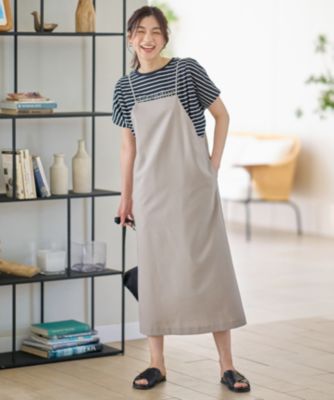 集英社HAPPY PLUS STOREany FAM（エニィファム）/【洗濯機可/セットアップ可/UVケア/速乾/イージーケア】サラサラテックリネンキャミソールワンピース