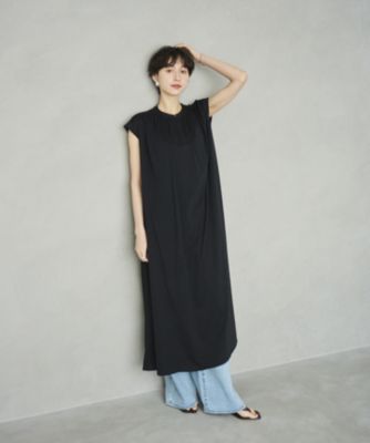 #Newans 乾燥機可能／接触冷感ヨークギャザーロングワンピース Newans(ハッシュニュアンス)の【乾燥機可能/接触冷感】ヨーク