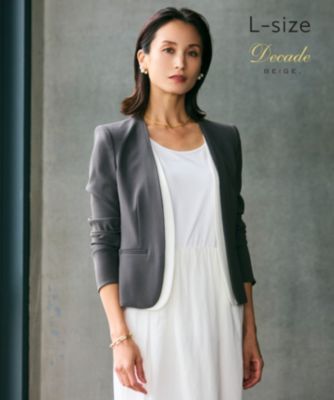 集英社HAPPY PLUS STOREBEIGE，（ベイジ）/【洗える・L-size】CINDY / ダブルカラージャケット