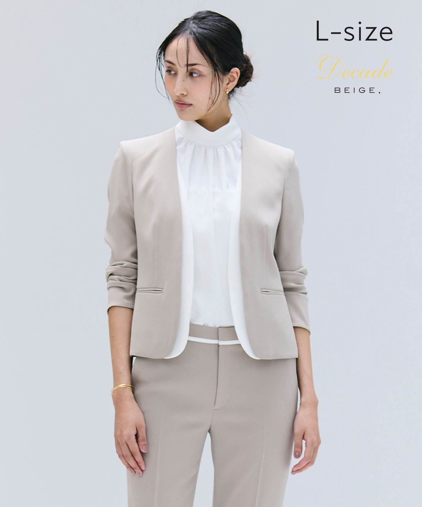 BEIGE，(ベイジ)/【洗える・L-size】CINDY / ダブルカラージャケット