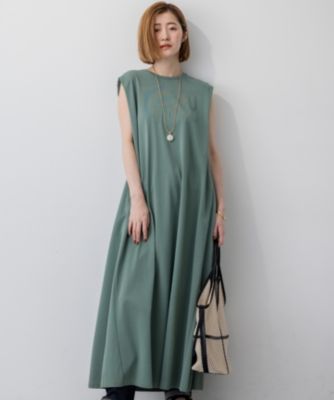 集英社HAPPY PLUS STORE23区 S（ニジュウサンク エス）/【Oggi8月号掲載/接触冷感/洗える】ツイストコットンプレーティング スリーブレスワンピース