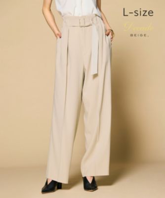 集英社HAPPY PLUS STOREBEIGE，（ベイジ）/【洗える・L-size】CINDY / ワイドパンツ