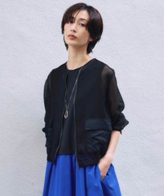 【洗える】Ta/Peメッシュ ブルゾン　icb 洗える】Ta/Peメッシュ ブルゾン / ICB L | ファッション通販