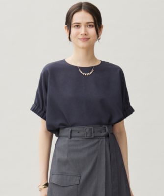 集英社HAPPY PLUS STORE自由区（ジユウク）/【カタログ掲載・洗える】ラスティックメッシュドルマンスリーブ Tブラウス