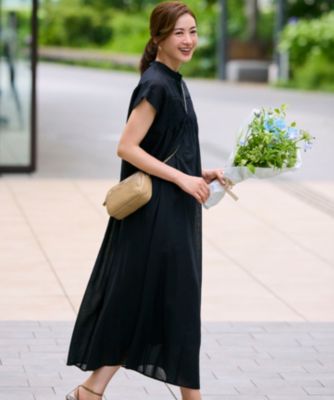 集英社HAPPY PLUS STORE23区 L（ニジュウサンク エル）/【一部店舗限定/接触冷感/洗える】ラミータンブラー フレンチスリーブ ワンピース