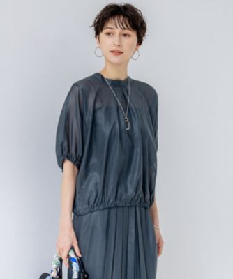 集英社HAPPY PLUS STORE23区 L（ニジュウサンク エル）/【洗える】ソフトシアーフィルム コンパクト ブラウス
