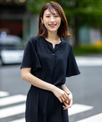 集英社HAPPY PLUS STOREany SiS（エニィスィス）/【接触冷感・吸水速乾・UVカット】サラキレイ スキッパー ブラウス