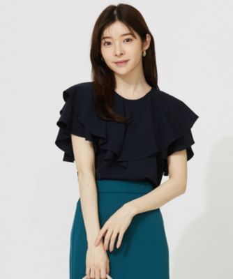 集英社HAPPY PLUS STOREany SiS（エニィスィス）/【接触冷感・吸水速乾・UVカット】サラキレイ フリル ブラウス
