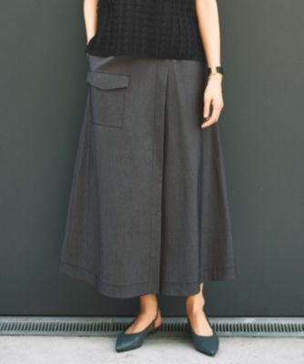 集英社HAPPY PLUS STORE自由区（ジユウク）/【カタログ掲載・接触冷感・UVカット・洗える】デニムライクボトムフレア スカート