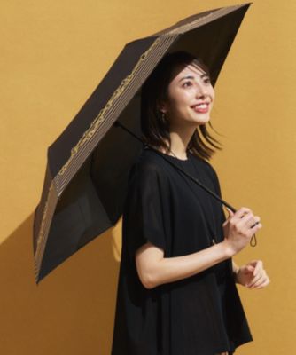 暖かい傘の下で 23区(ニジュウサンク)の【晴雨兼用/UVカット】ボーダーチェーン